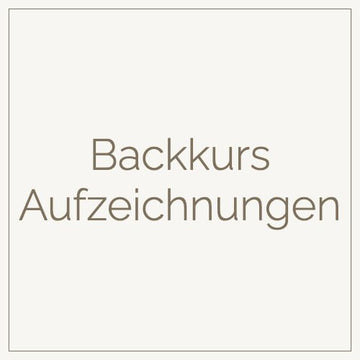 Backkurs Aufzeichnungen - Barcomi's Onlineshop