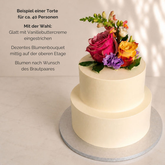 2-Etagen–Hochzeitstorte mit Deko nach Wunsch | vegan & glutenfrei möglich - Barcomi's & Cynthia Barcomi's Onlineshop