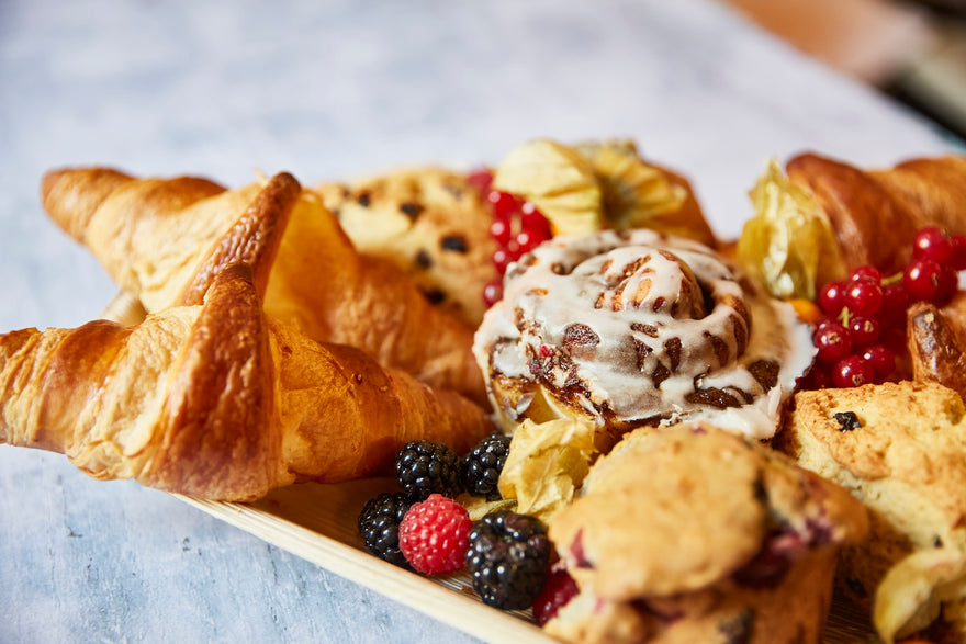 Small breakfast pastry platter