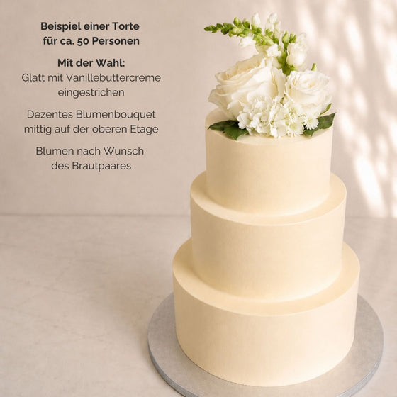 3-Etagen–Hochzeitstorte mit Deko nach Wunsch | vegan & glutenfrei möglich - Barcomi's & Cynthia Barcomi's Onlineshop