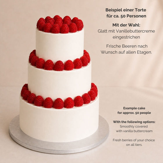 3-Etagen–Torte mit Deko nach Wunsch | vegan & glutenfrei möglich - Barcomi's & Cynthia Barcomi's Onlineshop