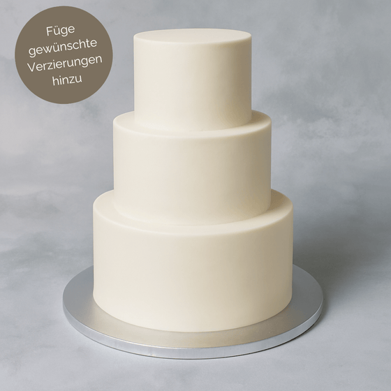 3 - Etagen–Hochzeitstorte mit Deko nach Wunsch | vegan möglich - Barcomi's & Cynthia Barcomi's Onlineshop