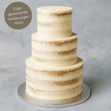 3 - Etagen–Hochzeitstorte mit Deko nach Wunsch | vegan möglich - Barcomi's & Cynthia Barcomi's Onlineshop