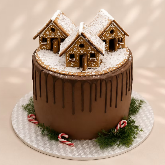 Christmas Village Cake