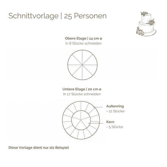 2-Etagen–Hochzeitstorte mit Deko nach Wunsch | vegan möglich
