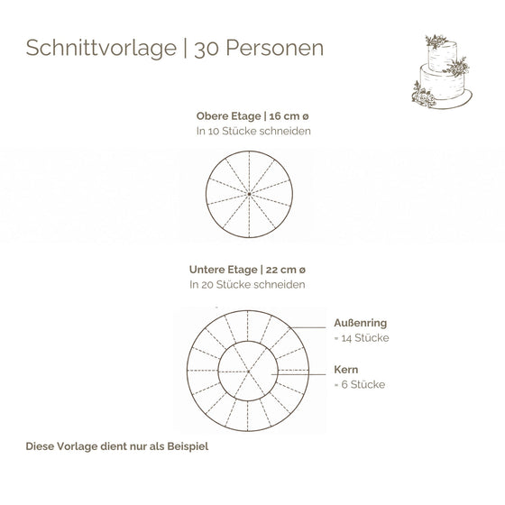 2-Etagen–Hochzeitstorte mit Deko nach Wunsch | vegan möglich