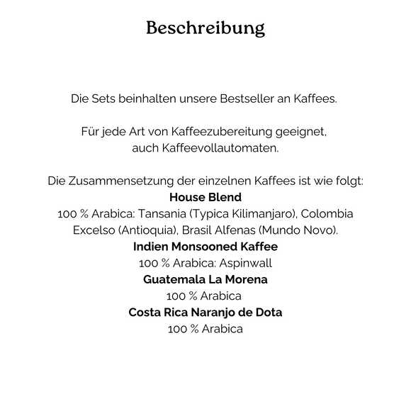 Beschreibung kaffees