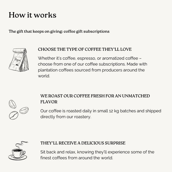 Coffee gift subscriptions