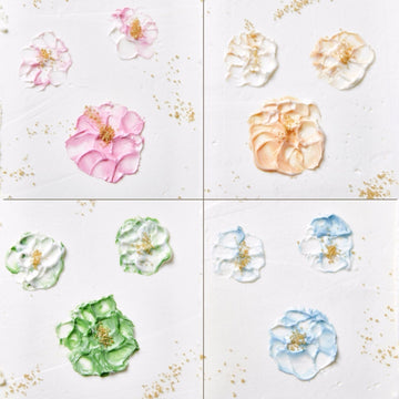Elegante Hochzeitstorte mit handgemalten Blumen & Gold | vegan & glutenfrei möglich & versch. Farben möglich - Barcomi's & Cynthia Barcomi's Onlineshop