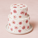 Elegante Hochzeitstorte mit handgemalten Blumen & Gold | vegan & glutenfrei möglich & versch. Farben möglich - Barcomi's & Cynthia Barcomi's Onlineshop