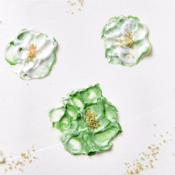 Elegante Torte mit handgemalten Blumen & Gold | versch. Farben möglich - Barcomi's & Cynthia Barcomi's Onlineshop