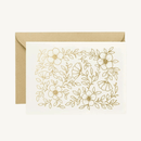 Grußkarte | Goldfolien Blumen - Barcomi's Onlineshop
