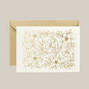 Grußkarte | Goldfolien Blumen - Barcomi's Onlineshop