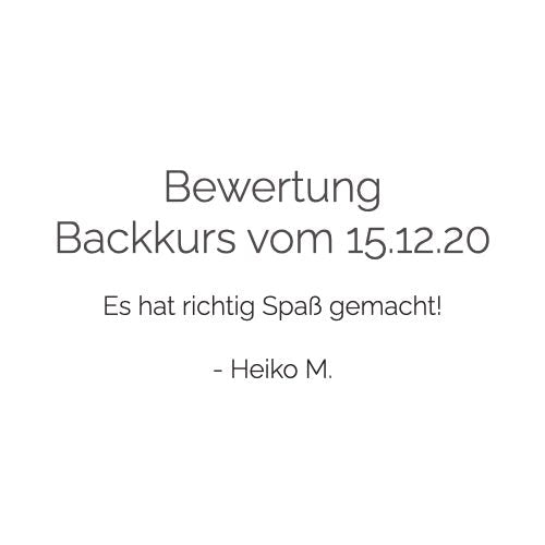 Backkurs | 10. Januar - Cynthia Barcomi's Onlineshop