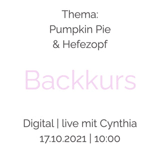 Backkurs | 17. Oktober - Cynthia Barcomi's Onlineshop