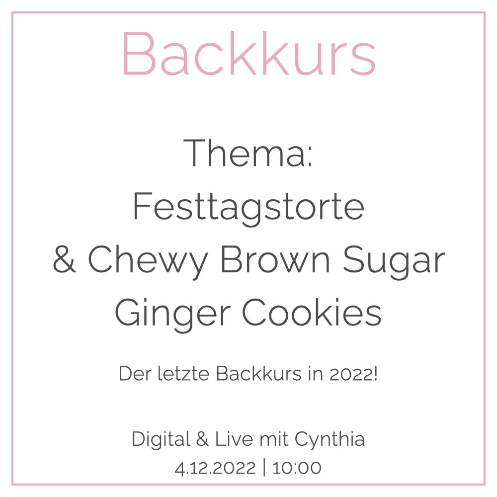 Backkurs | 4. Dezember - Barcomi's Onlineshop