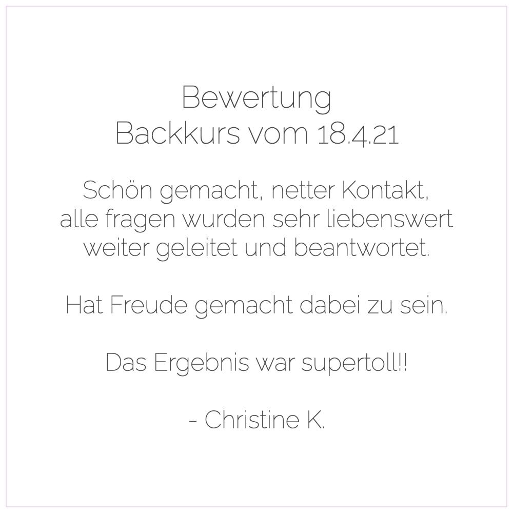 Backkurs | 9. Januar - Cynthia Barcomi's Onlineshop