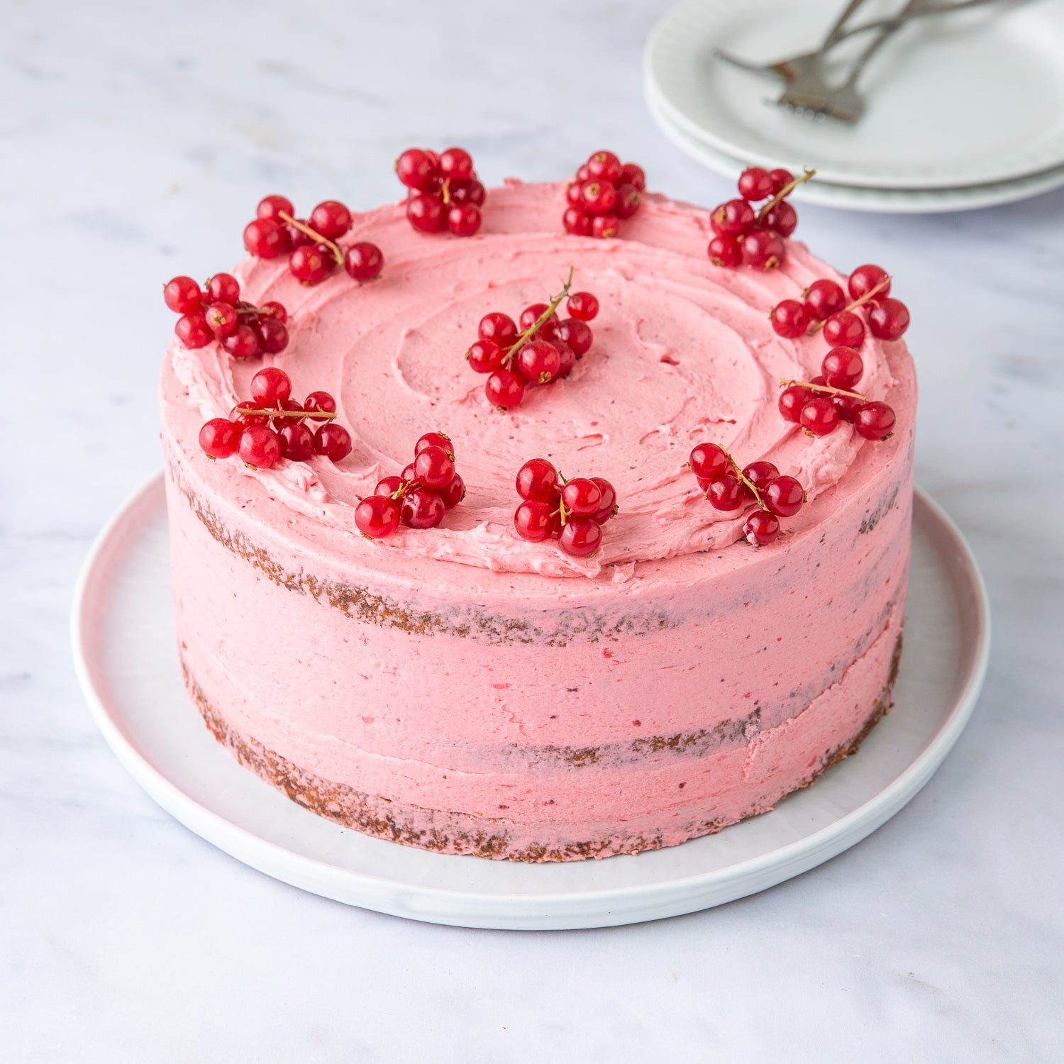 Banana Strawberry Cake with Lemon Curd | Vegan & Glutenfrei - Cynthia Barcomi's Onlineshop