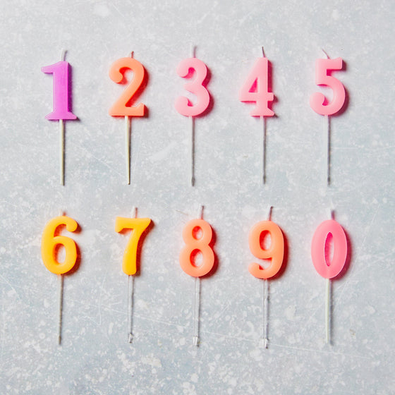 Kerze | Zahl | Neon - Cynthia Barcomi's Onlineshop