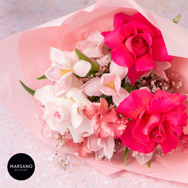 Marsano Blumenstrauß | Rot, Rosa & Weiß - Barcomi's Onlineshop