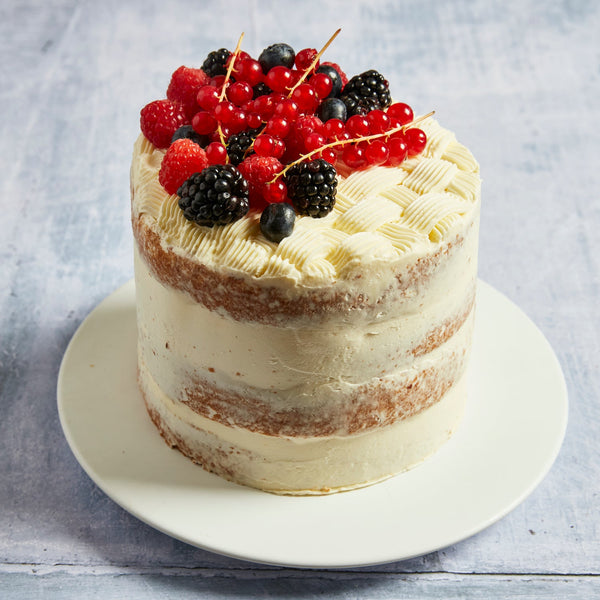 Semi-Naked Cake with Berries
