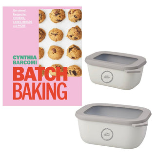 Set Batch Baking Buch & Mepal Aufbewahrungsdosen | Englisch - Cynthia Barcomi's Onlineshop