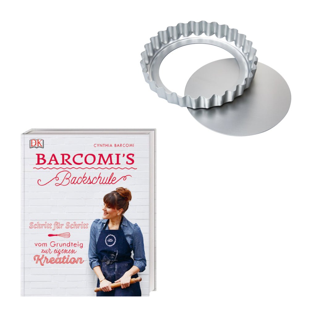 Set Buch "Barcomi's Backschule" & Pie- & Tarteform 23 cm - Barcomi's Onlineshop